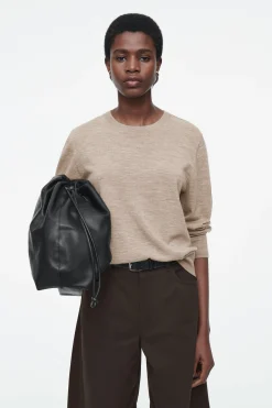 Fashion COS SWETER Z WEŁNY MERYNOSOWEJ Z OKRĄGŁYM DEKOLTEM