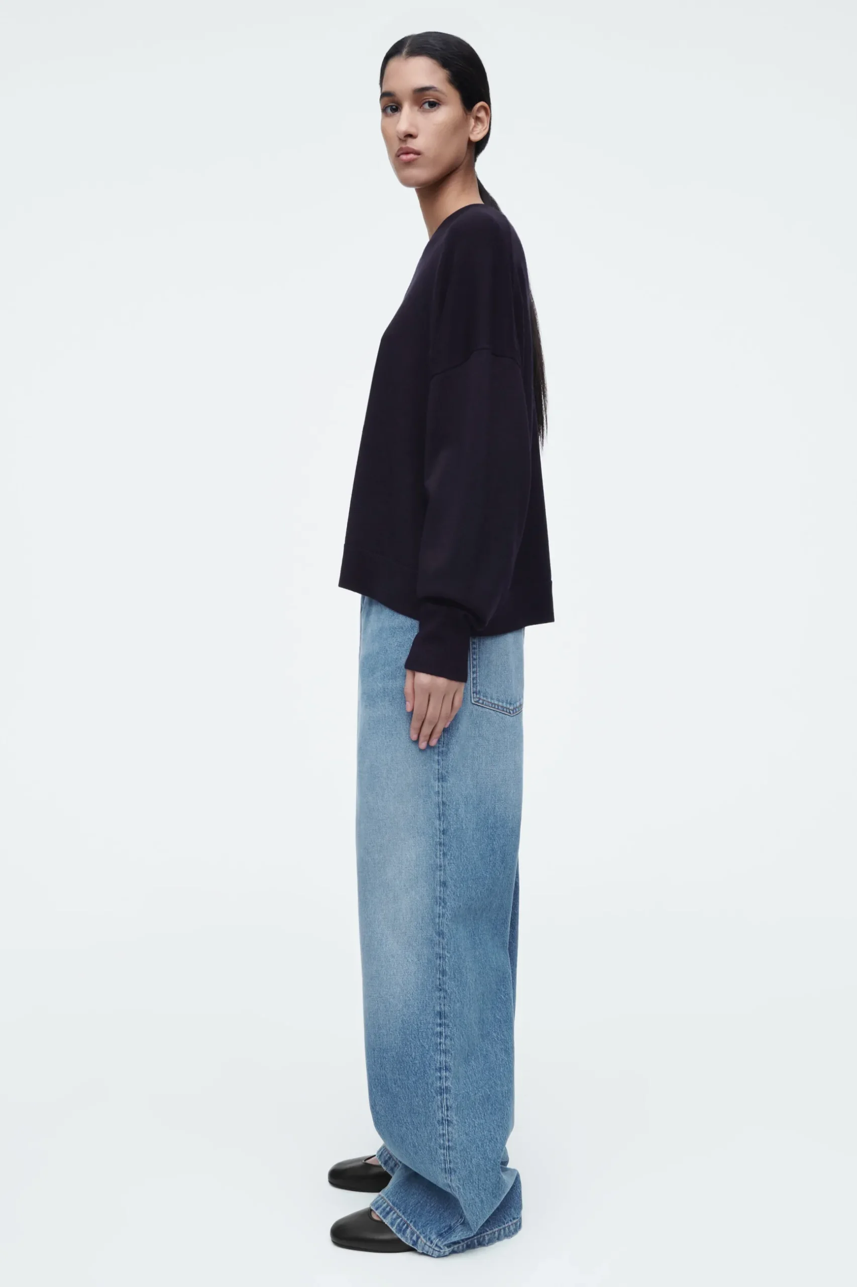 Fashion COS SWETER Z WEŁNY MERYNOSOWEJ Z OKRĄGŁYM DEKOLTEM