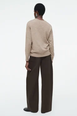 Fashion COS SWETER Z WEŁNY MERYNOSOWEJ Z OKRĄGŁYM DEKOLTEM