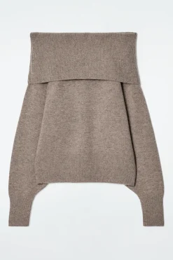 Best COS SWETER Z WEŁNY MERYNOSOWEJ ODSŁANIAJĄCY RAMIONA