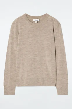 Fashion COS SWETER Z WEŁNY MERYNOSOWEJ Z OKRĄGŁYM DEKOLTEM