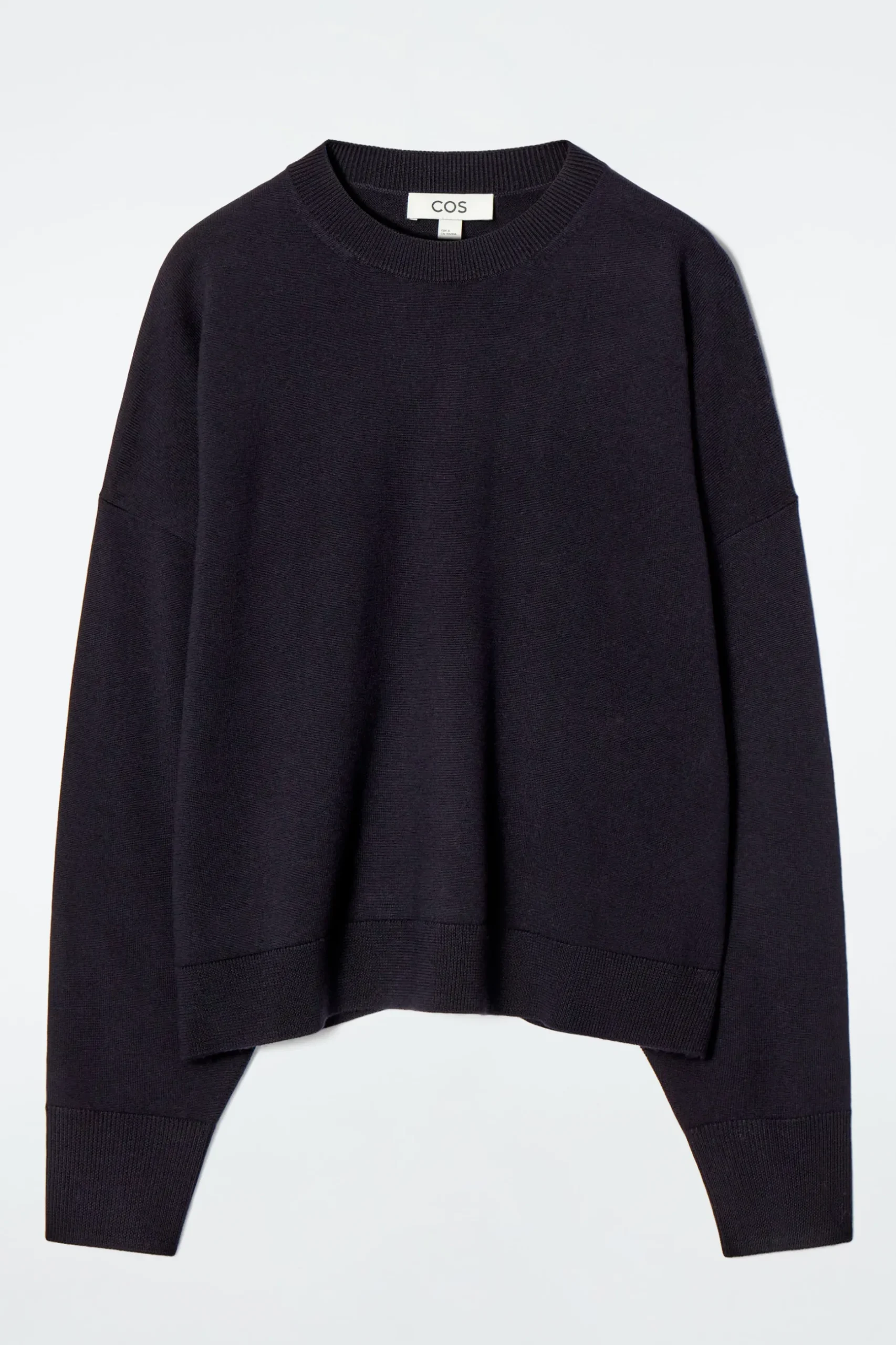 Fashion COS SWETER Z WEŁNY MERYNOSOWEJ Z OKRĄGŁYM DEKOLTEM