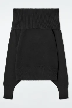 Online COS SWETER Z WEŁNY MERYNOSOWEJ ODSŁANIAJĄCY RAMIONA