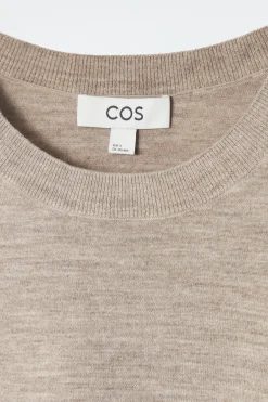 Fashion COS SWETER Z WEŁNY MERYNOSOWEJ Z OKRĄGŁYM DEKOLTEM