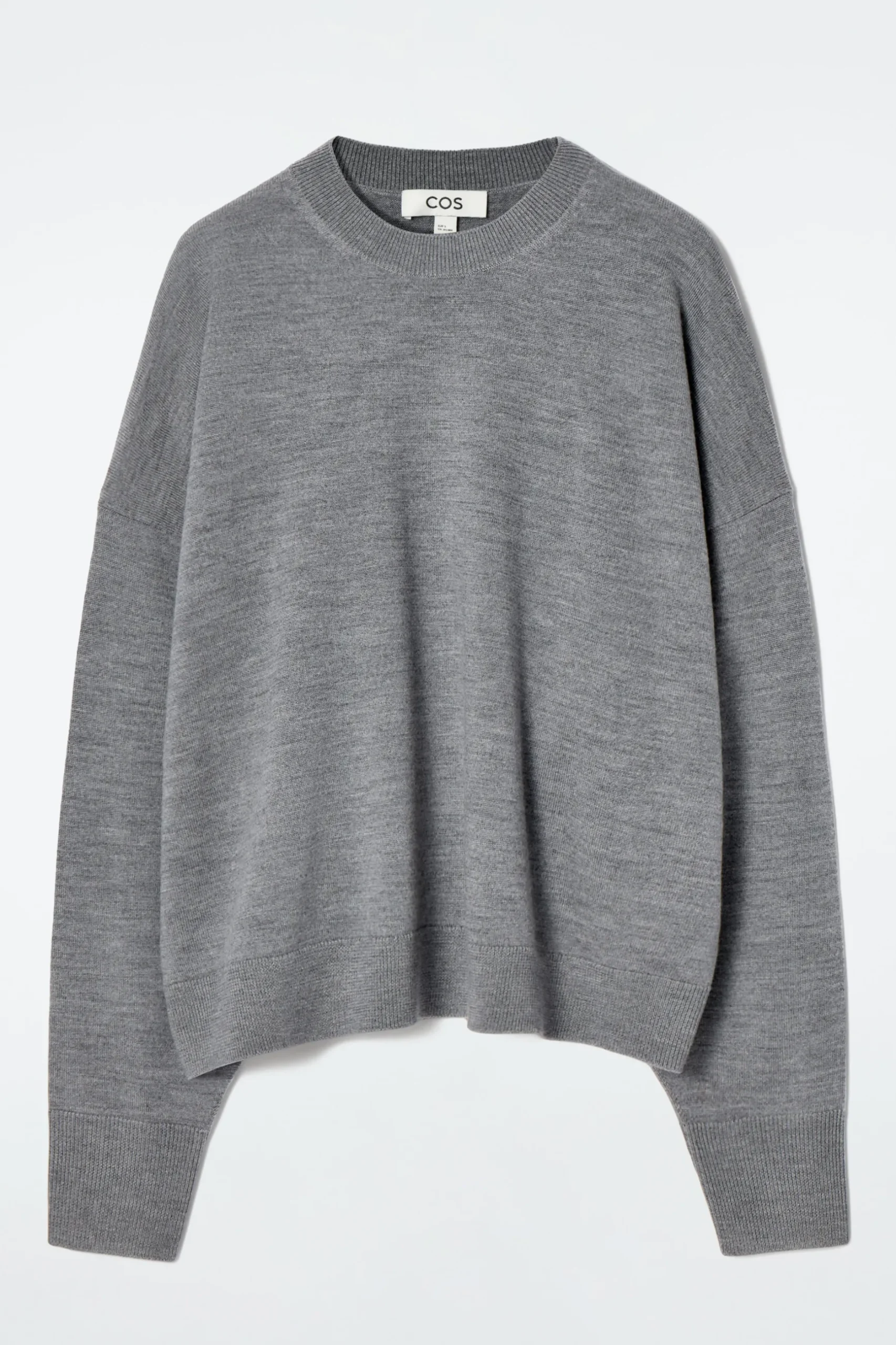 Online COS SWETER Z WEŁNY MERYNOSOWEJ Z OKRĄGŁYM DEKOLTEM