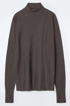 Online COS SWETER Z WEŁNY MERYNOSOWEJ Z WYSOKIM DEKOLTEM