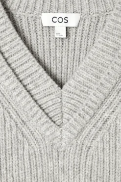 Online COS SWETER Z WEŁNY MERYNOSOWEJ Z DEKOLTEM W SEREK