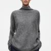Best COS SWETER ZE SZCZOTKOWANEGO KASZMIRU Z PÓŁGOLFEM