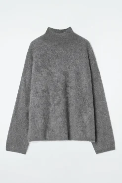 Best COS SWETER ZE SZCZOTKOWANEGO KASZMIRU Z PÓŁGOLFEM