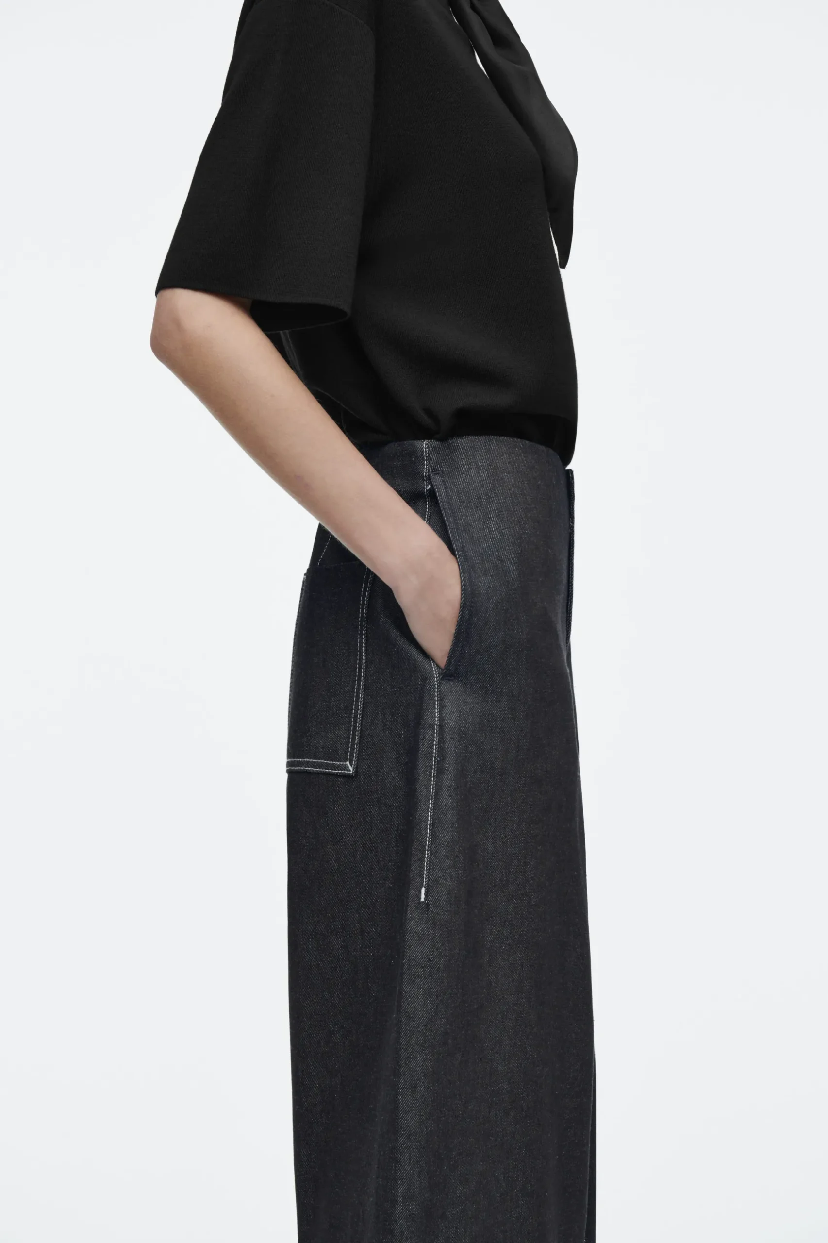 Fashion COS SZEROKIE JEANSY BARREL