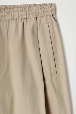 Sale COS SZEROKIE SPODNIE 7/8 Z ELASTYCZNĄ TALIĄ Szarobrązowy