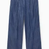 Outlet COS SZEROKIE SPODNIE JEANSOWE
