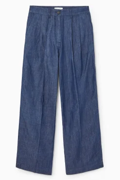 Outlet COS SZEROKIE SPODNIE JEANSOWE