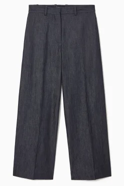 New COS SZEROKIE SPODNIE JEANSOWE