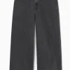 Fashion COS SZEROKIE SPODNIE JEANSOWE Z TROCZKIEM