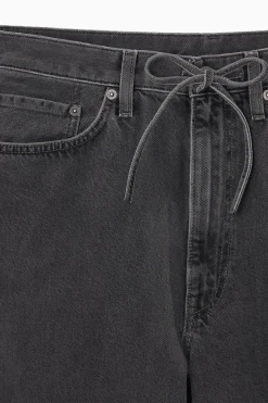 Fashion COS SZEROKIE SPODNIE JEANSOWE Z TROCZKIEM