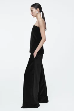 Fashion COS SZEROKIE SPODNIE Z AKSAMITU – RELAXED FIT