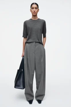 Hot COS SZEROKIE SPODNIE Z DIAGONALU – RELAXED FIT