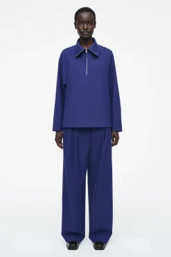 Fashion COS SZEROKIE SPODNIE Z DIAGONALU – RELAXED FIT