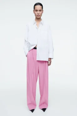 New COS SZEROKIE SPODNIE Z DIAGONALU – RELAXED FIT