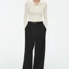 Best COS SZEROKIE SPODNIE Z DIAGONALU – RELAXED FIT