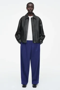 Fashion COS SZEROKIE SPODNIE Z DIAGONALU – RELAXED FIT
