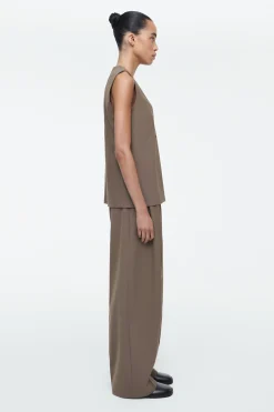 Sale COS SZEROKIE SPODNIE Z DIAGONALU – RELAXED FIT