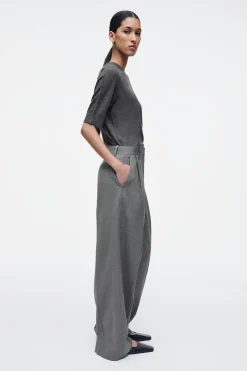 Hot COS SZEROKIE SPODNIE Z DIAGONALU – RELAXED FIT