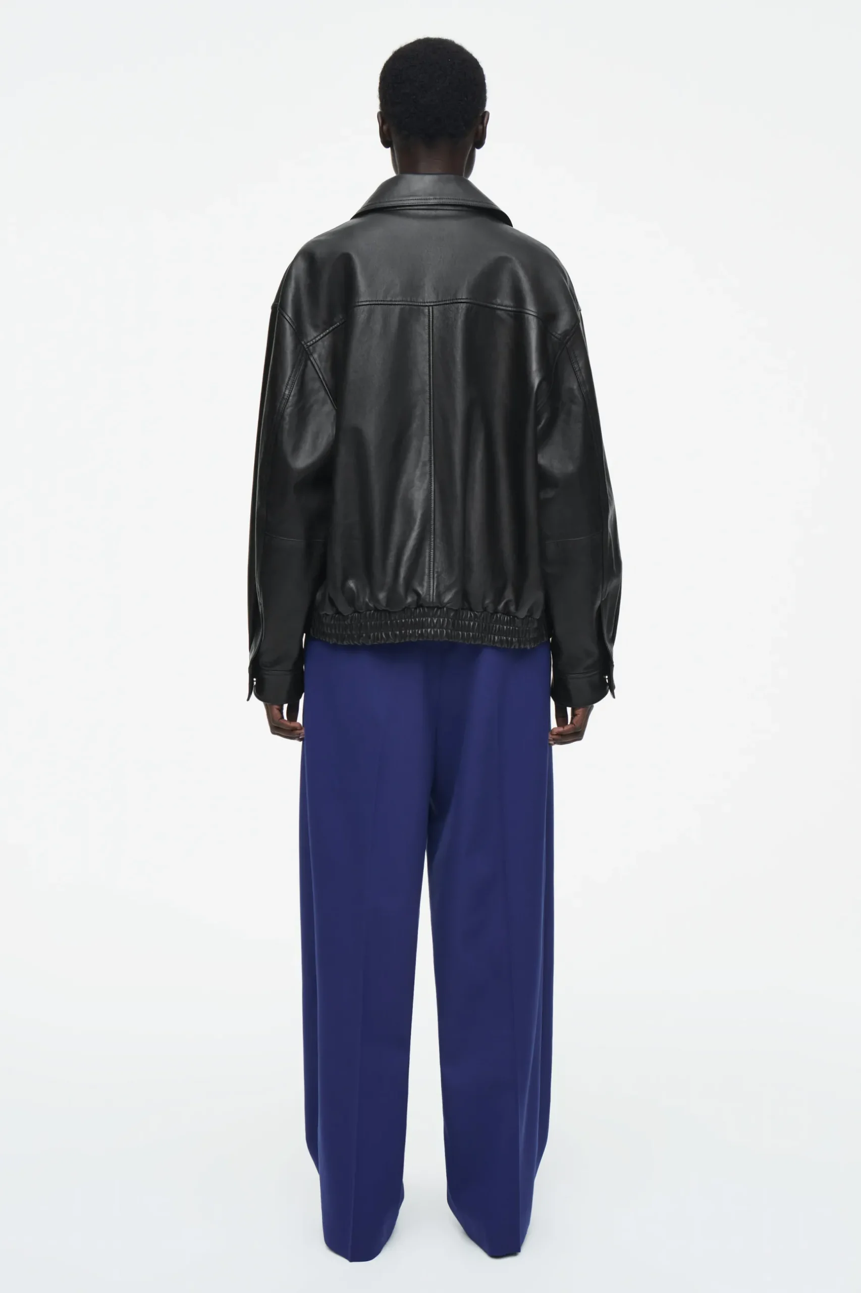 Fashion COS SZEROKIE SPODNIE Z DIAGONALU – RELAXED FIT