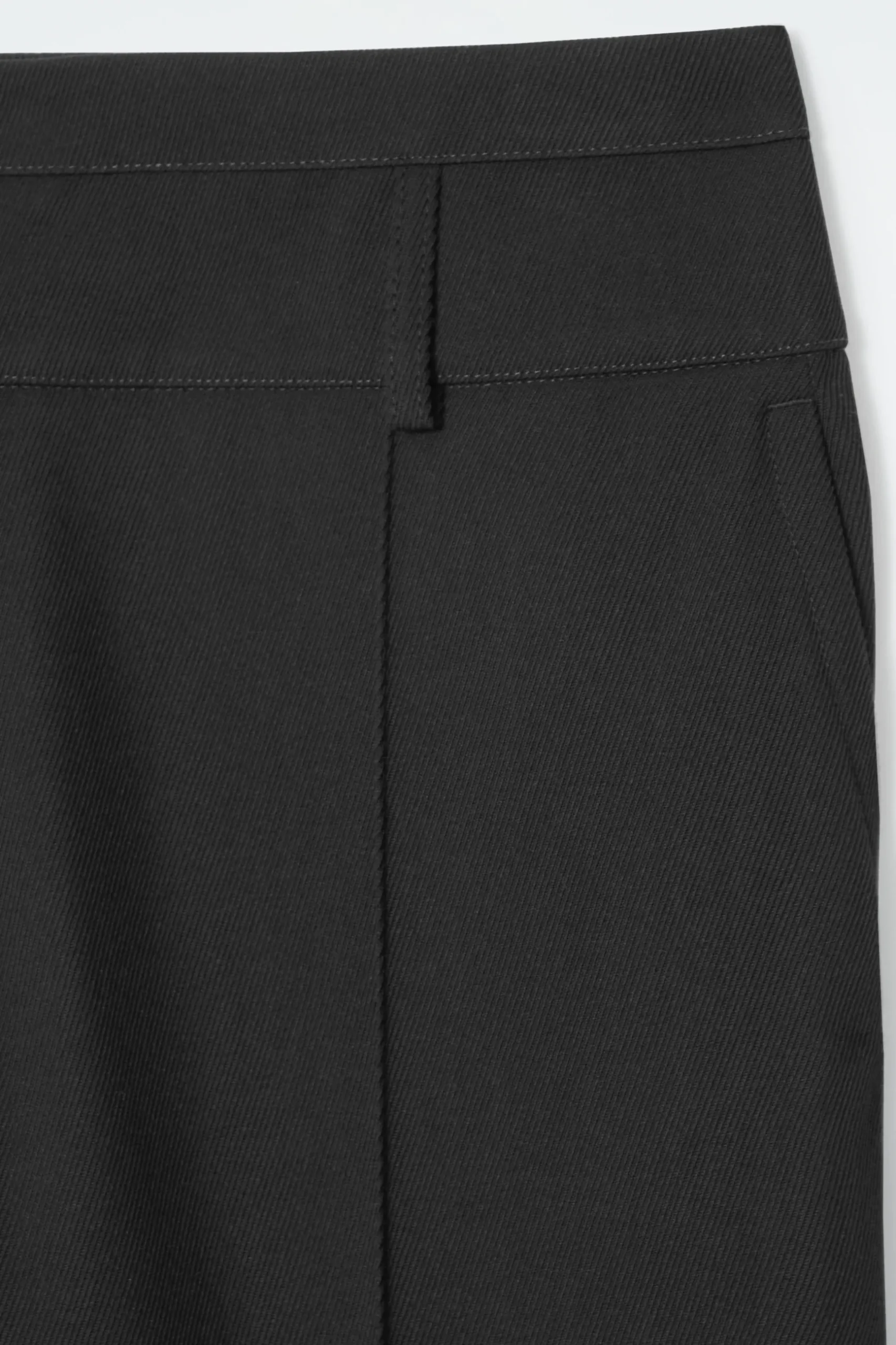 New COS SZEROKIE SPODNIE Z DIAGONALU Z WEŁNĄ – REGULAR FIT