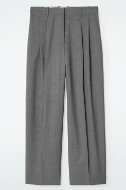 Hot COS SZEROKIE SPODNIE Z DIAGONALU – RELAXED FIT