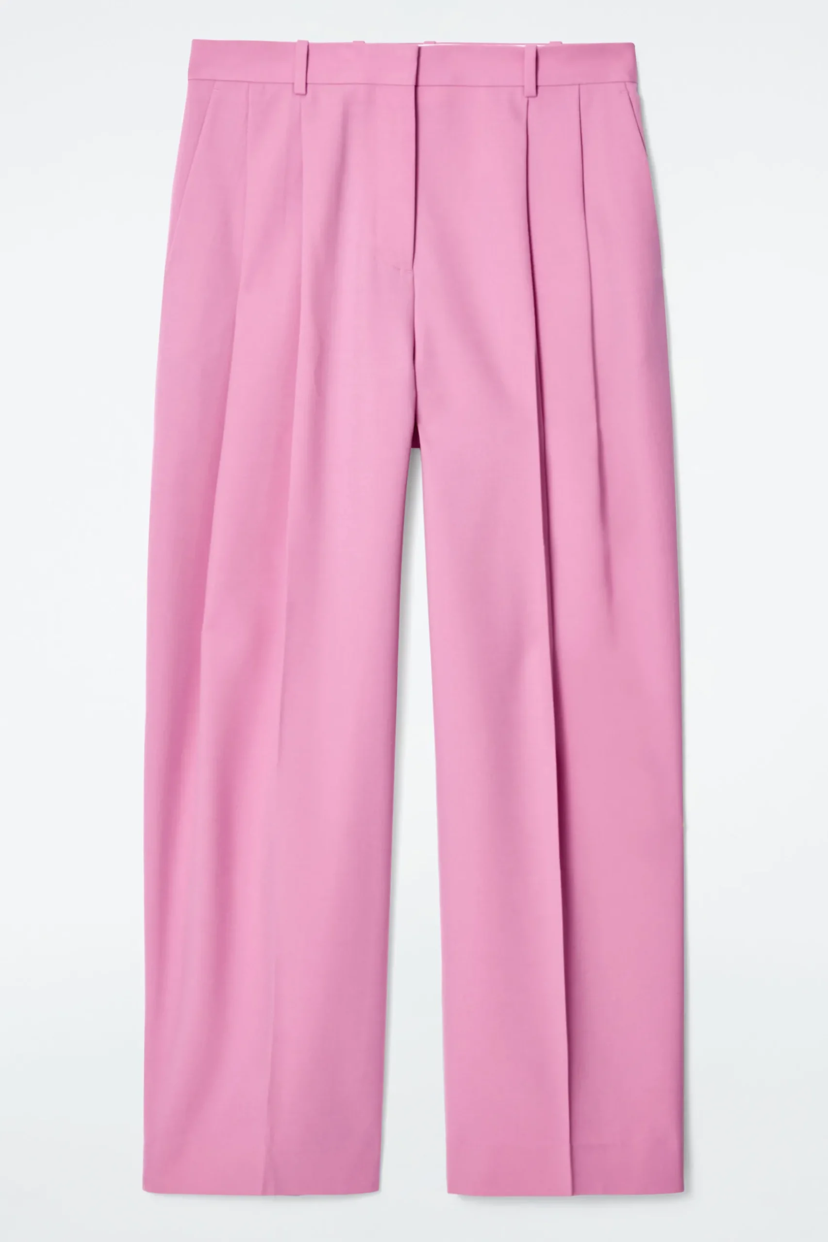 New COS SZEROKIE SPODNIE Z DIAGONALU – RELAXED FIT