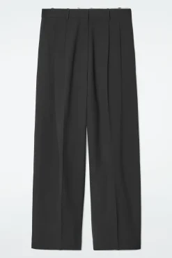 Best COS SZEROKIE SPODNIE Z DIAGONALU – RELAXED FIT
