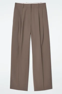 Sale COS SZEROKIE SPODNIE Z DIAGONALU – RELAXED FIT