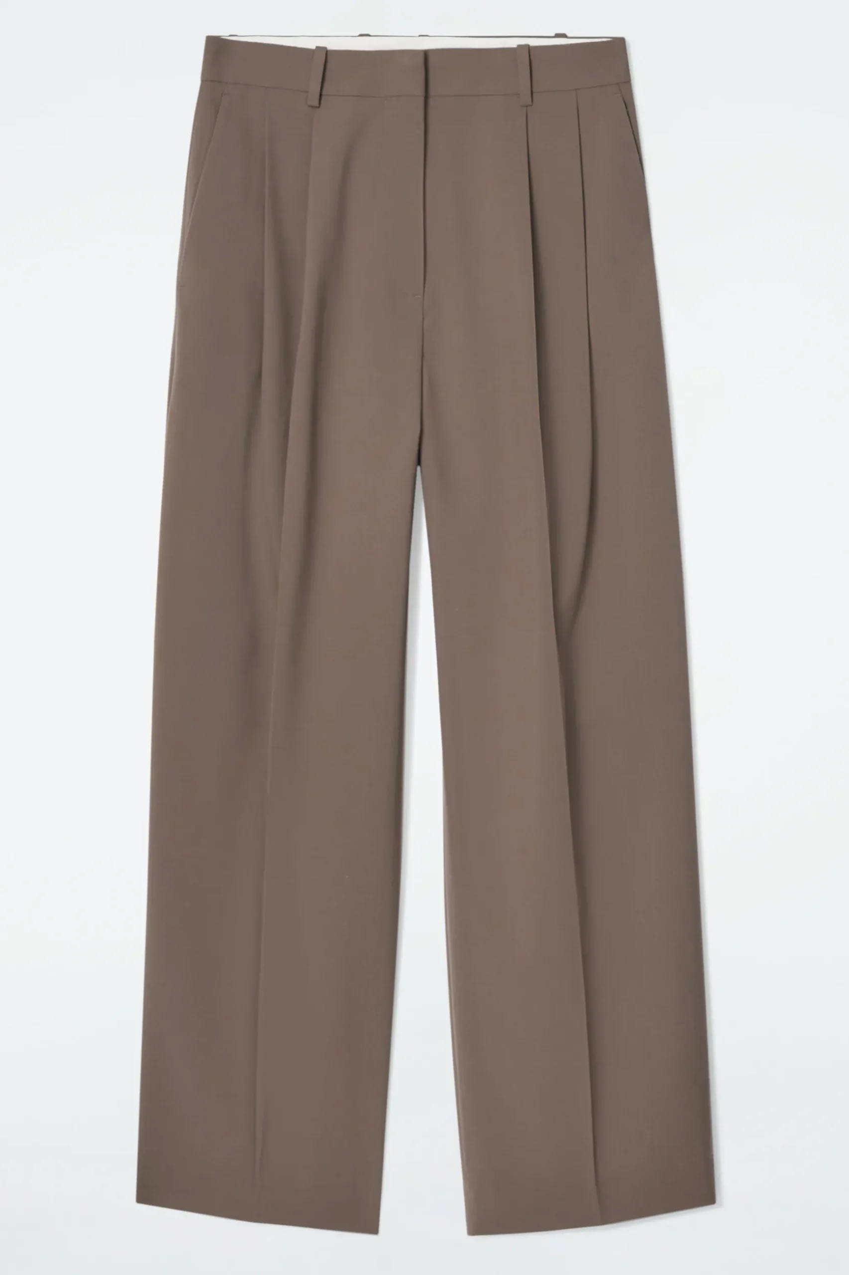 Sale COS SZEROKIE SPODNIE Z DIAGONALU – RELAXED FIT