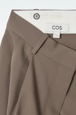 Sale COS SZEROKIE SPODNIE Z DIAGONALU – RELAXED FIT