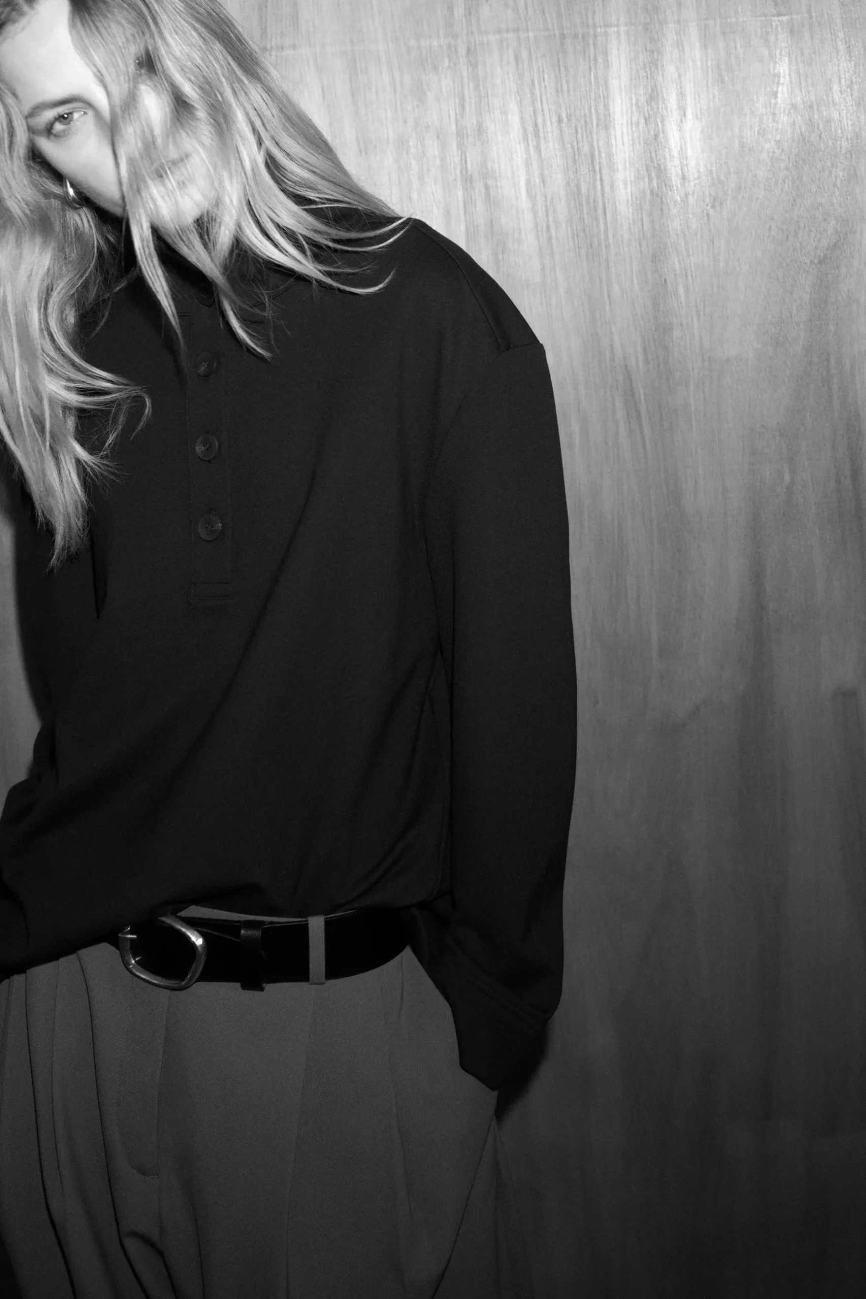 Sale COS SZEROKIE SPODNIE Z DIAGONALU – RELAXED FIT