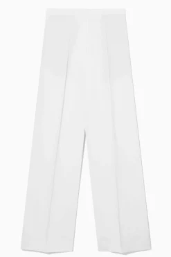 Hot COS SZEROKIE SPODNIE Z MIESZANKI Z LNEM – REGULAR FIT