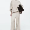 Fashion COS SZEROKIE SPODNIE Z MIESZANKI Z WEŁNĄ – RELAXED FIT