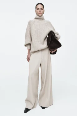 Fashion COS SZEROKIE SPODNIE Z MIESZANKI Z WEŁNĄ – RELAXED FIT