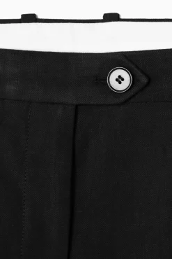 Clearance COS SZEROKIE SPODNIE Z MIESZANKI Z LNEM – REGULAR FIT