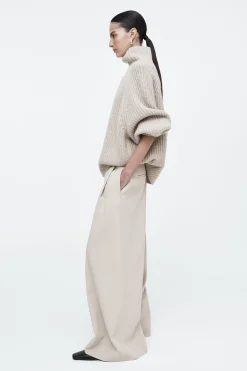 Fashion COS SZEROKIE SPODNIE Z MIESZANKI Z WEŁNĄ – RELAXED FIT