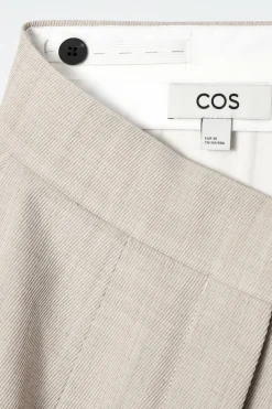 Fashion COS SZEROKIE SPODNIE Z MIESZANKI Z WEŁNĄ – RELAXED FIT