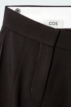 Sale COS SZEROKIE SPODNIE Z MIESZANKI Z WEŁNĄ – RELAXED FIT