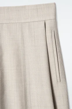 Fashion COS SZEROKIE SPODNIE Z MIESZANKI Z WEŁNĄ – RELAXED FIT