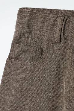New COS SZEROKIE SPODNIE Z MIESZANKI Z WEŁNĄ – REGULAR FIT