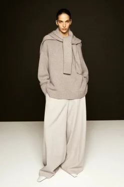 Fashion COS SZEROKIE SPODNIE Z MIESZANKI Z WEŁNĄ – RELAXED FIT