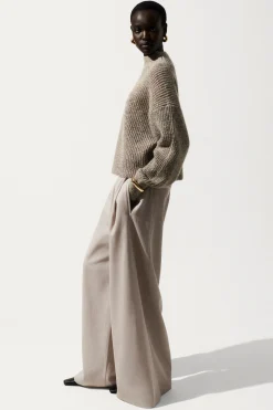 Fashion COS SZEROKIE SPODNIE Z MIESZANKI Z WEŁNĄ – RELAXED FIT