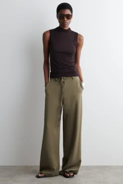 Fashion COS SZEROKIE SPODNIE Z TROCZKIEM