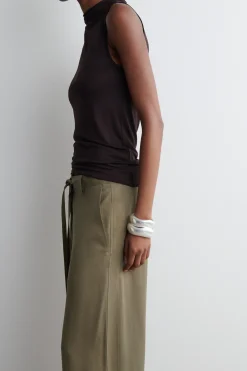 Fashion COS SZEROKIE SPODNIE Z TROCZKIEM